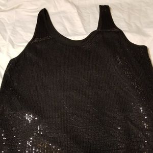 Black sequin tank top size 18 / 20